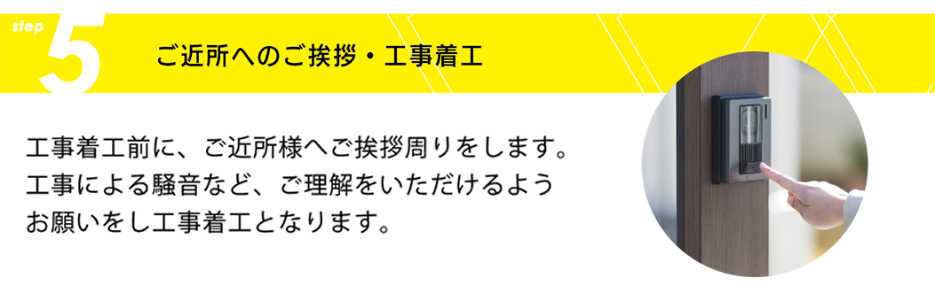 ご近所へのご挨拶・工事着工